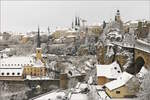 Die Stadt Luxemburg im Winter.