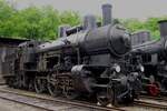 Dampflok 354 7152 steht am 13 Mai 2012 ins Eisenbahnmuseum in Luzna u Rakovnika.