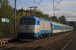 CD 380 008 durcheilt am 27 September 2025 Bystrice u Benesova mit ein IC nach Ceske Budejovice.