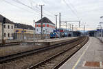 Bahnhof Attnang-Puchheim an der Westbahn (Bahnstrecke Wien – Linz – Salzburg) am 14 Januar 2025 in westlicher Blickrichtung.