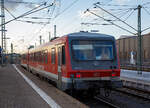 Der Dieseltriebzug 928 255 / 628 255 „Bad Laasphe“ (95 80 0928 226-8 D-DB / 95 80 0628 226-1 D-DB) der Kurhessenbahn (DB Regio) am 02.01.2019 auf berfhrungsfahrt durch den Bahnhof