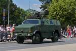 KMW Dingo der luxemburgischen Armee, nahm an der Militärparade in der Stadt Luxemburg teil. 23.06.2023