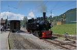 Die Blonay-Chamby G 2x 2/2 105 rangiert in Blonay um den 15:25 Zug nach Chaulin zu übernehmen.